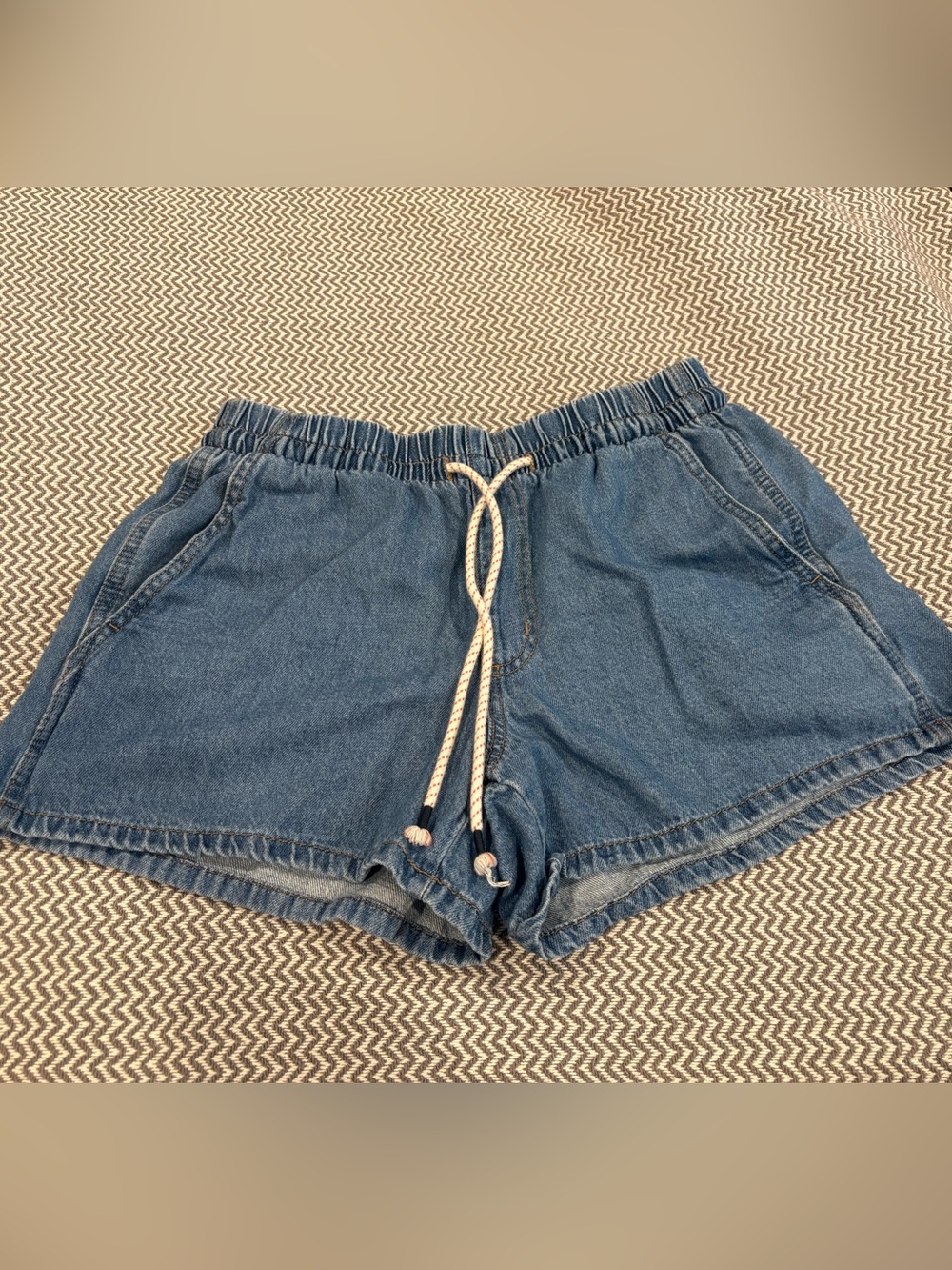 Target Universal Thread Blue Denim Drawstring Jean Shorts